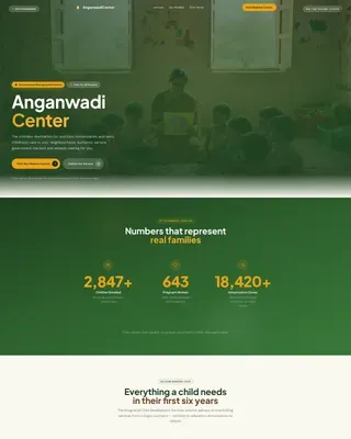 Accessible Community Health Landing Page Template