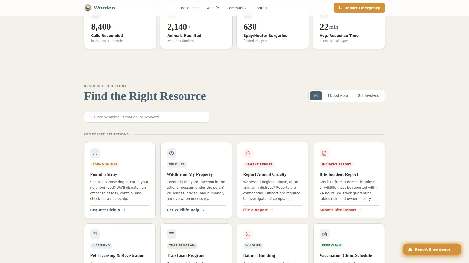 Trusted Animal Control Landing Page Template