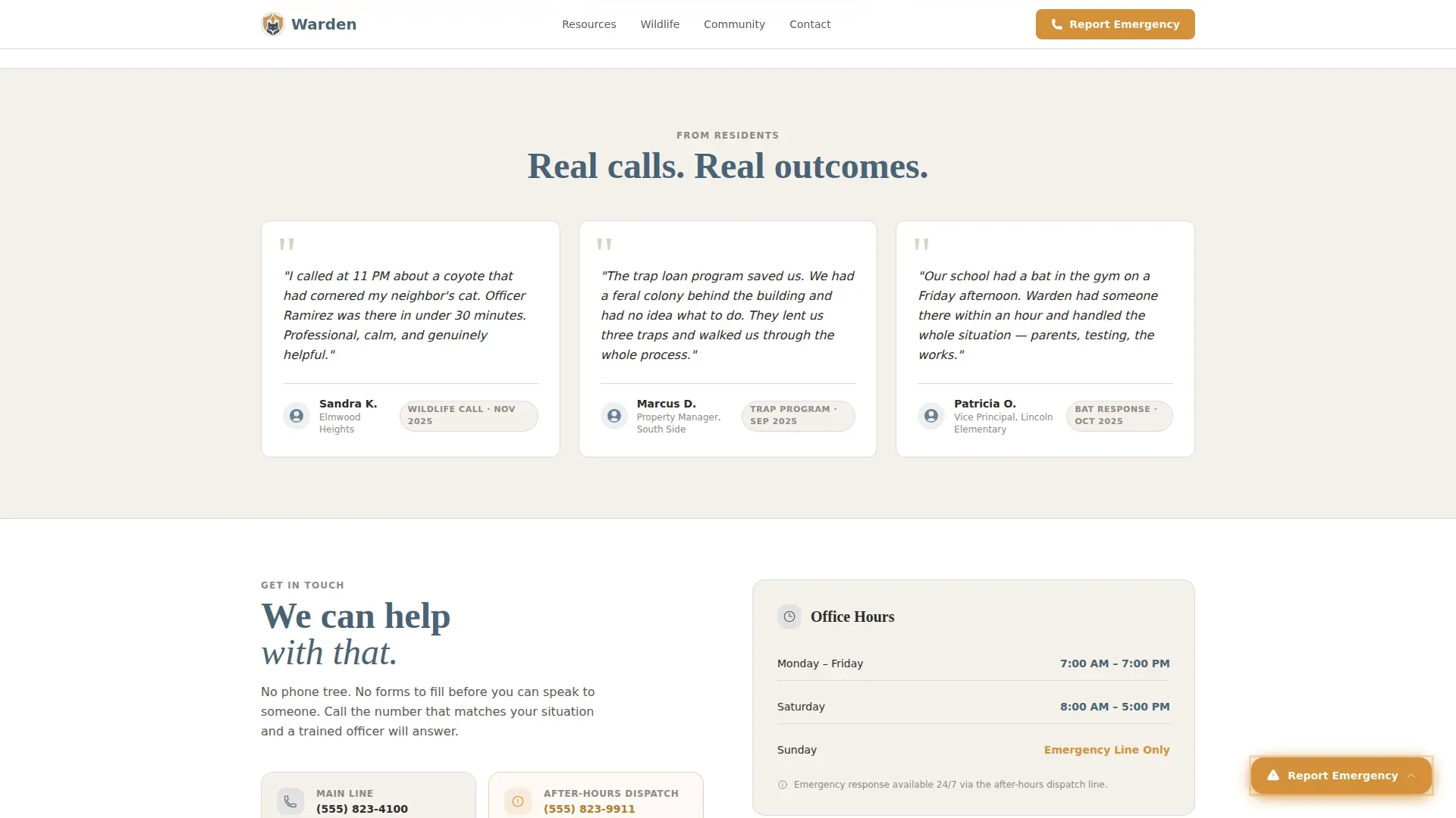 Trusted Animal Control Landing Page Template