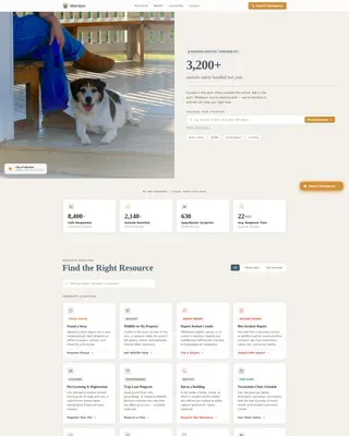 Trusted Animal Control Landing Page Template