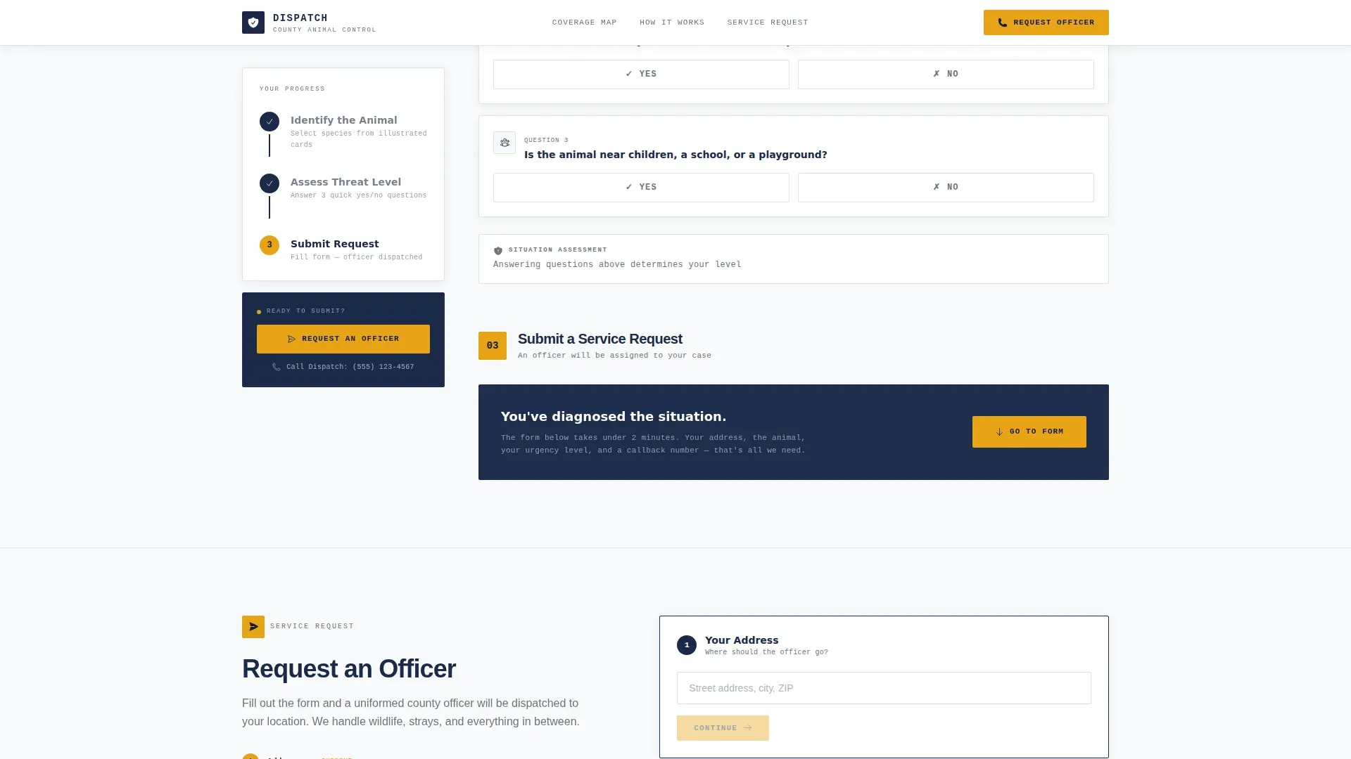 Reliable Animal Control Landing Page Template
