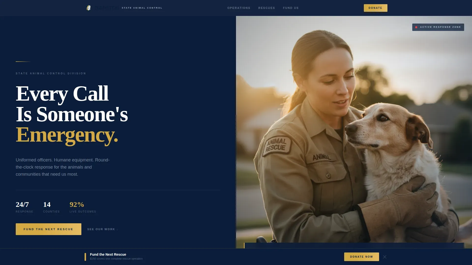 Dedicated Wildlife Services Landing Page Template