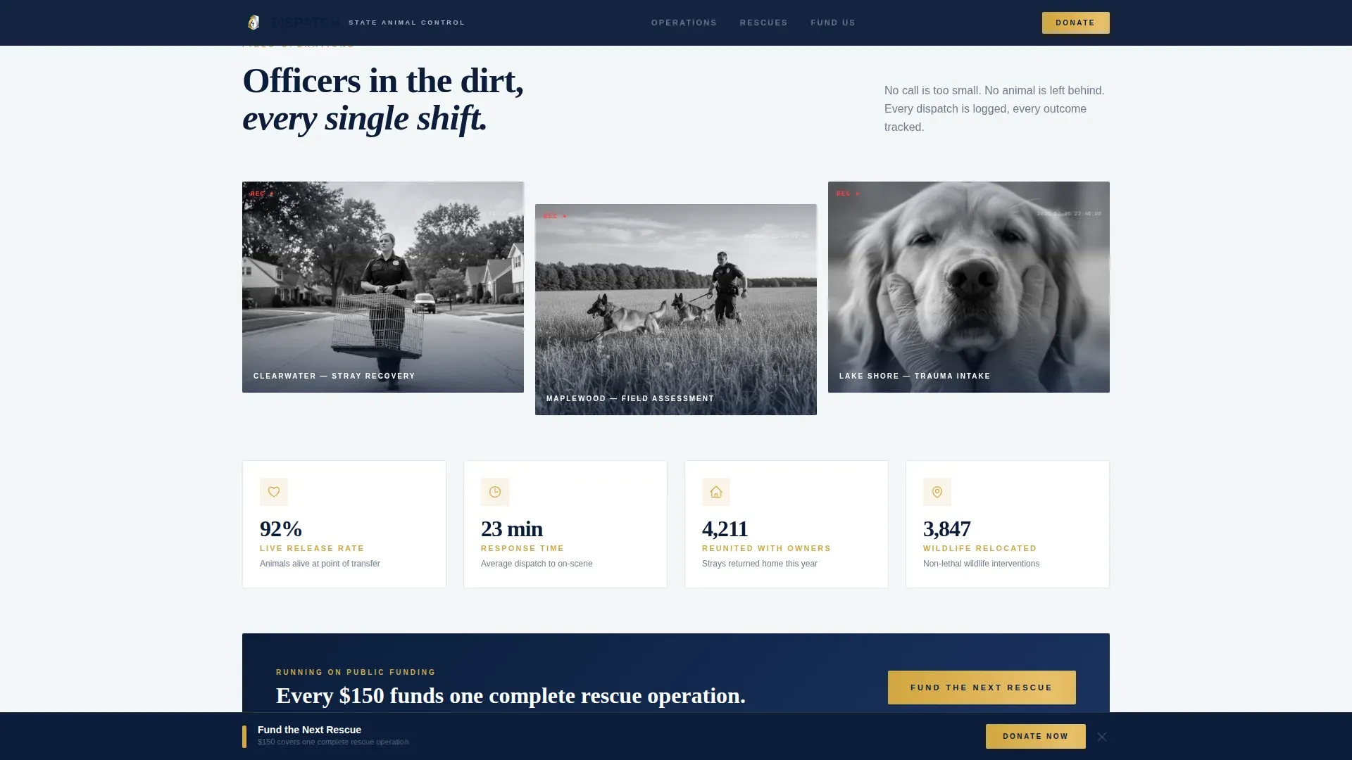 Dedicated Wildlife Services Landing Page Template