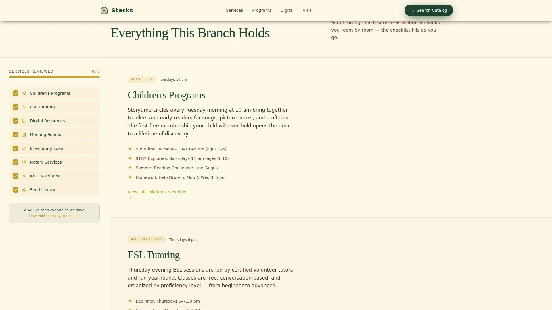 Authoritative Public Library Landing Page Template