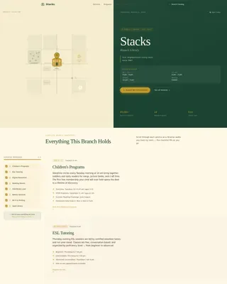 Authoritative Public Library Landing Page Template