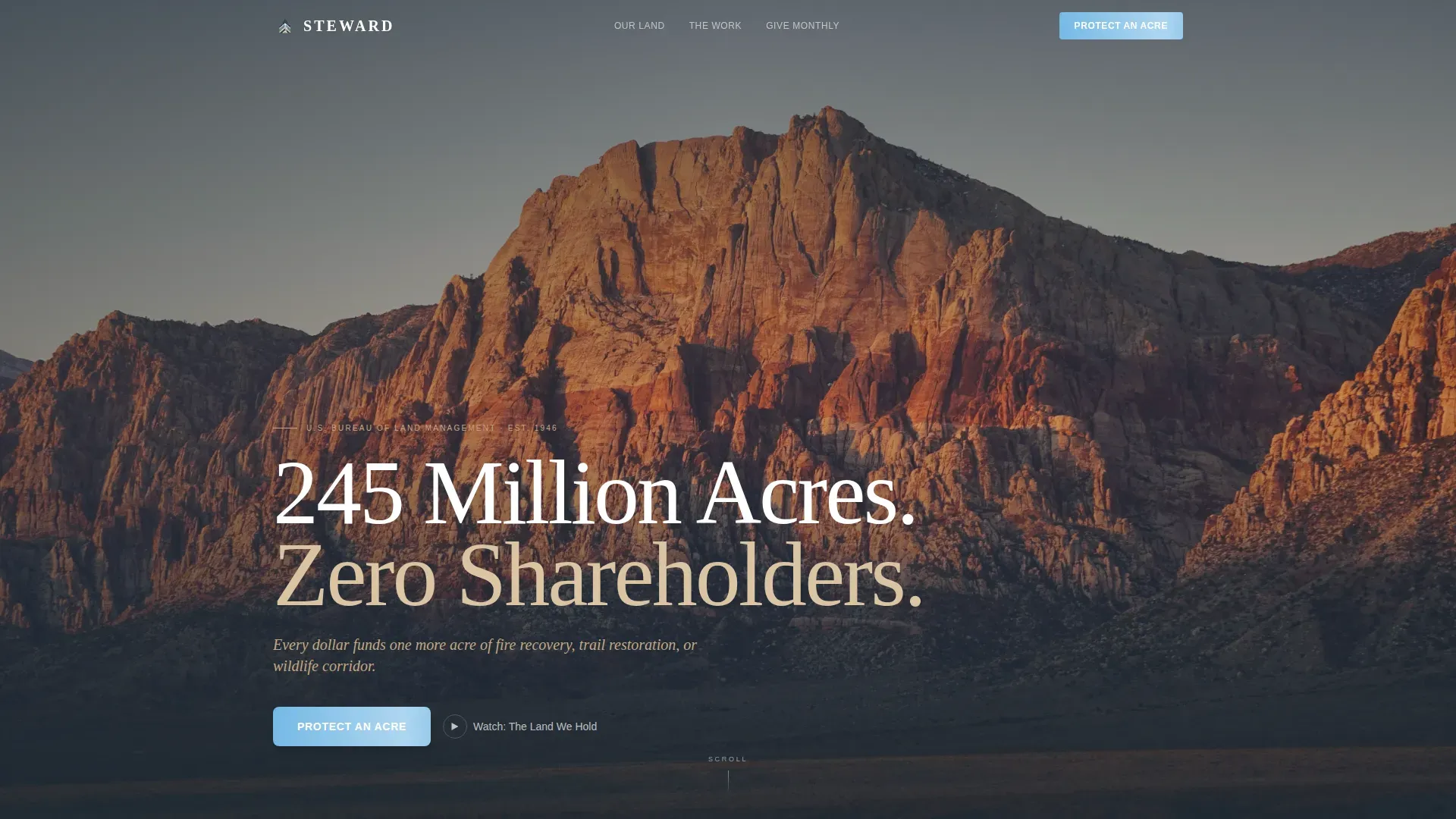 Advocate Land Conservation Landing Page Template