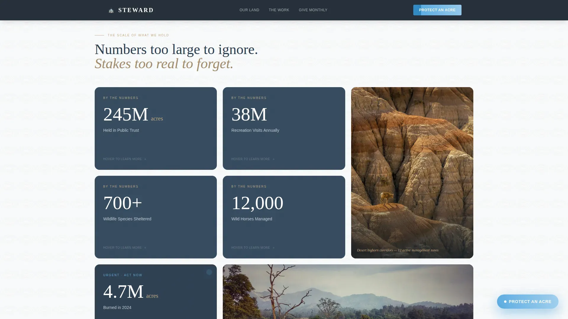 Advocate Land Conservation Landing Page Template