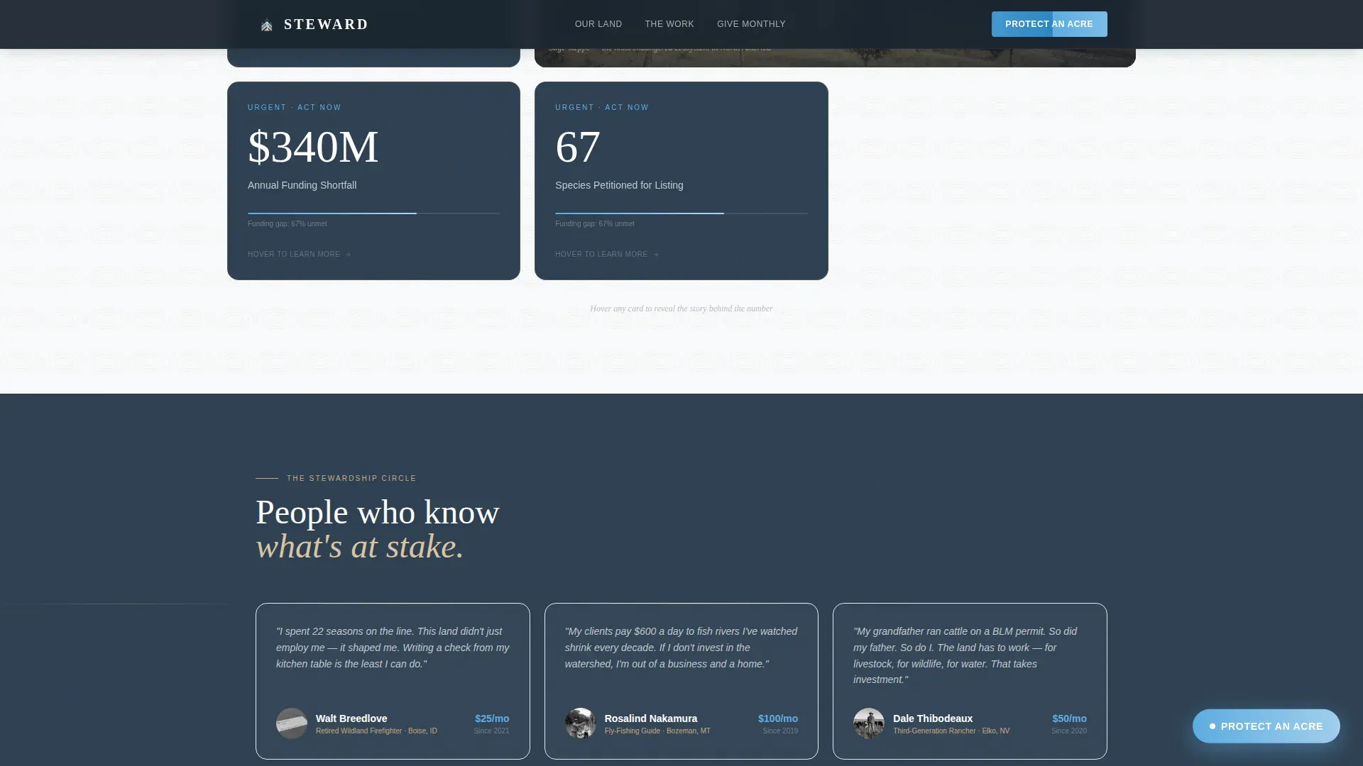 Advocate Land Conservation Landing Page Template