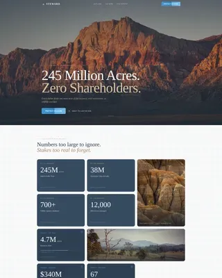 Advocate Land Conservation Landing Page Template