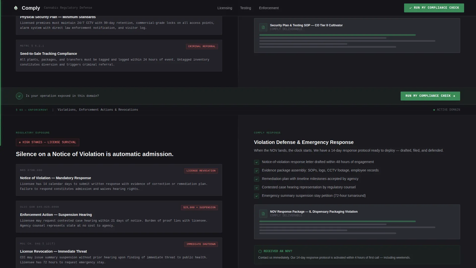 Specialist Regulatory & Licensing Privacy Policy & Terms Website Template