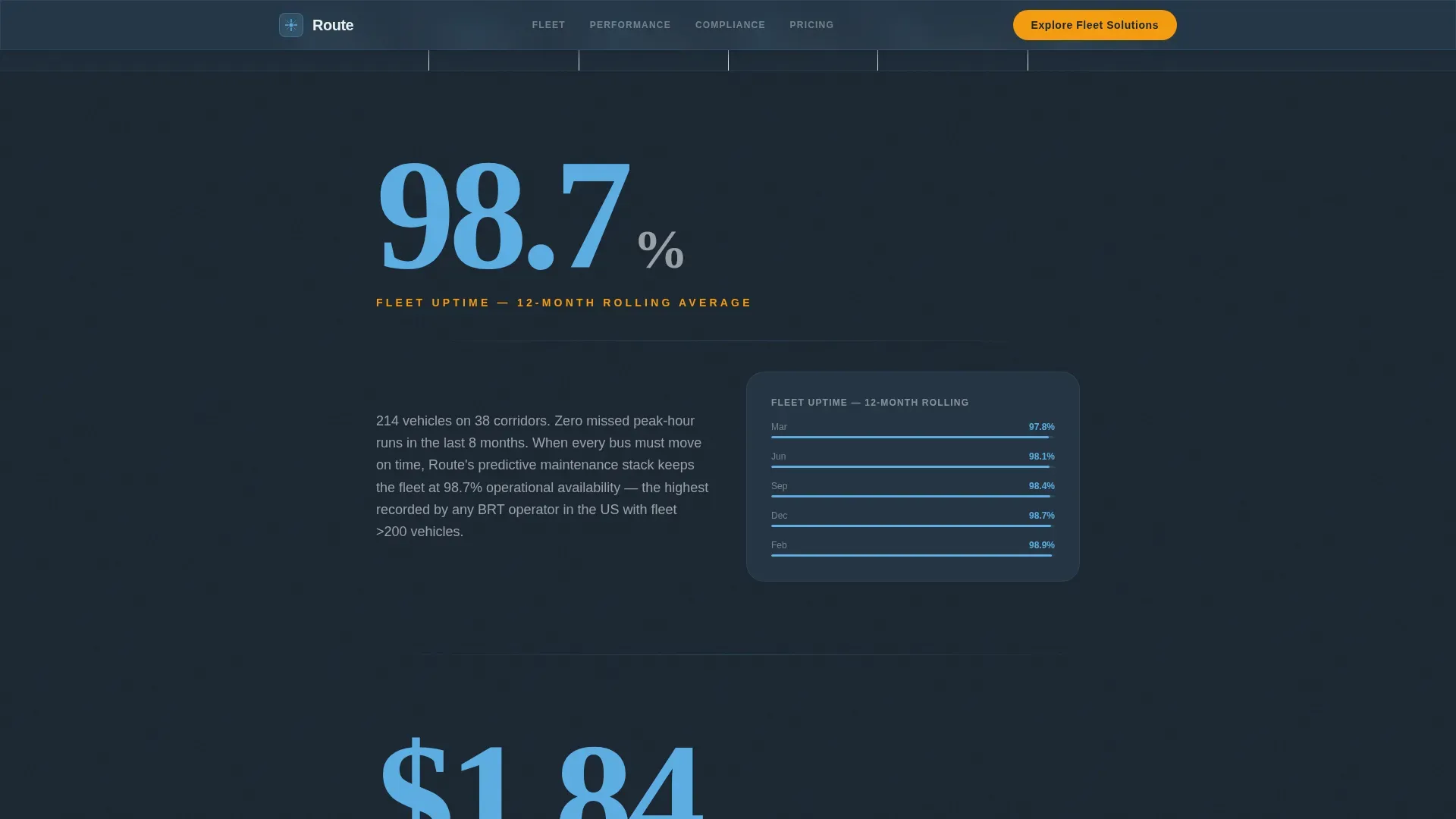 Public Transportation Reviews & Social Proof Website Template