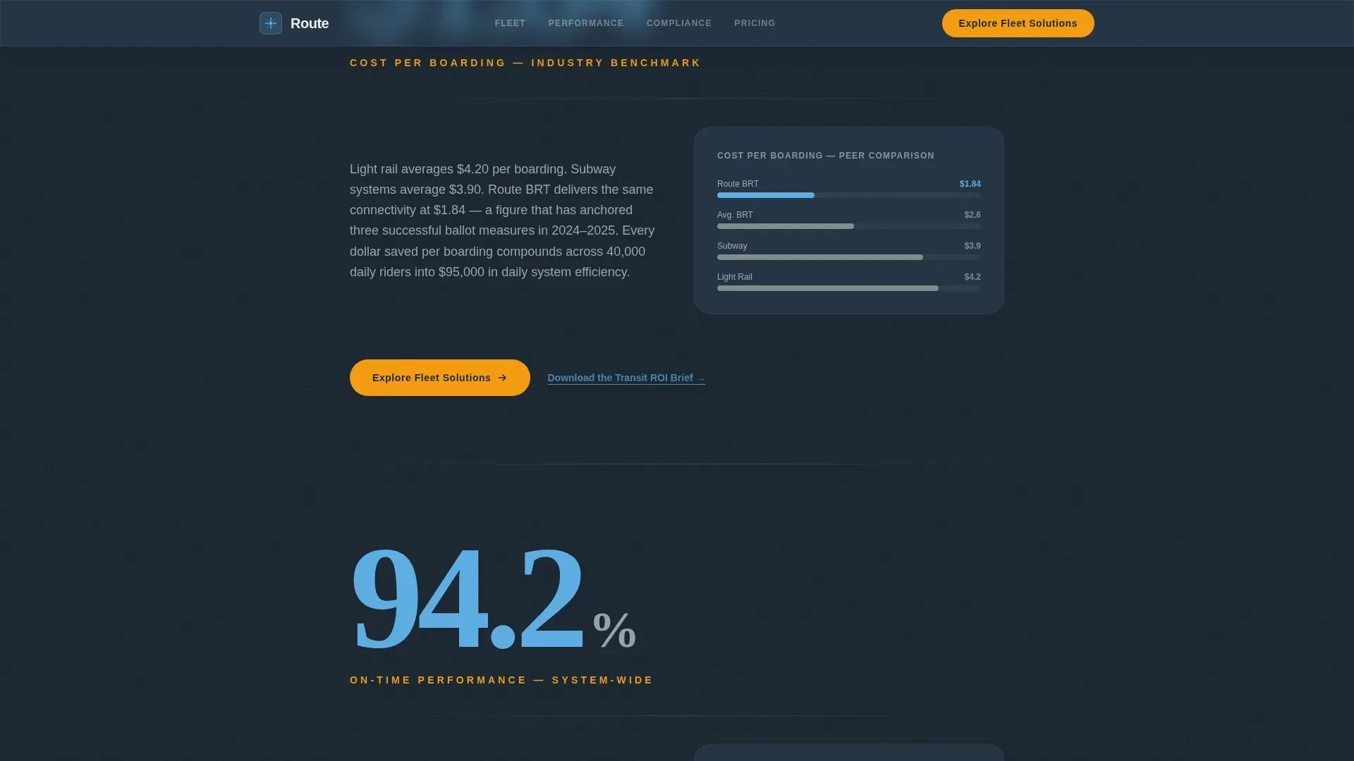 Public Transportation Reviews & Social Proof Website Template