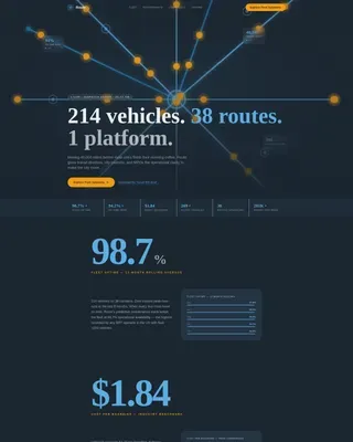 Public Transportation Reviews & Social Proof Website Template