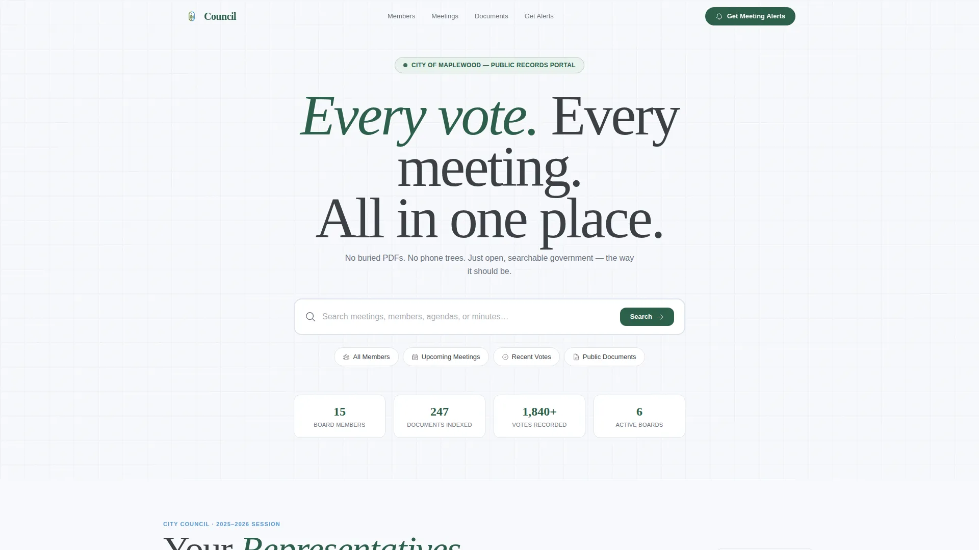 City & Municipal Directory Website Template