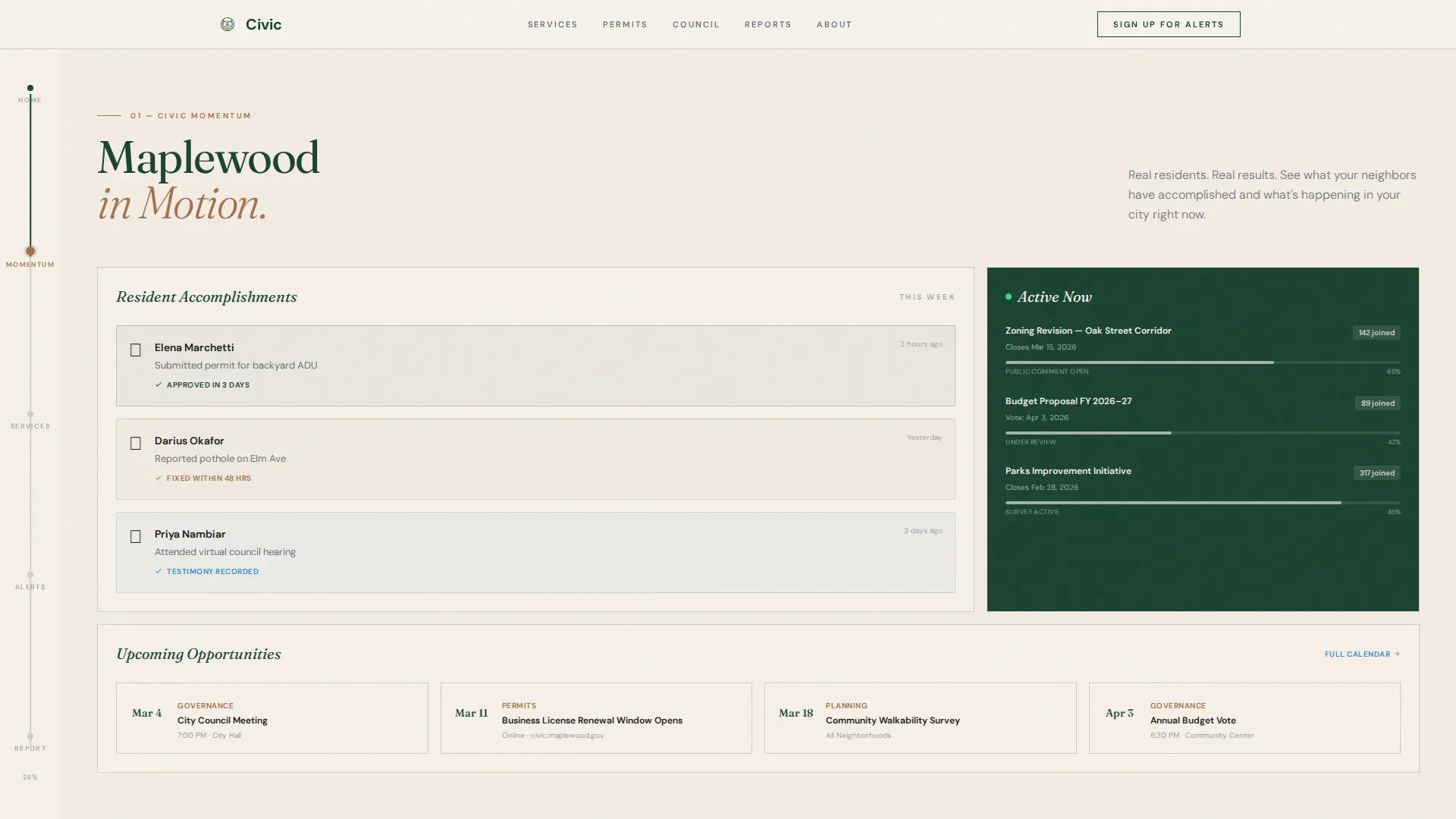 City Services Landing Page Template with Sidebar