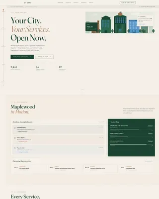 City Services Landing Page Template with Sidebar