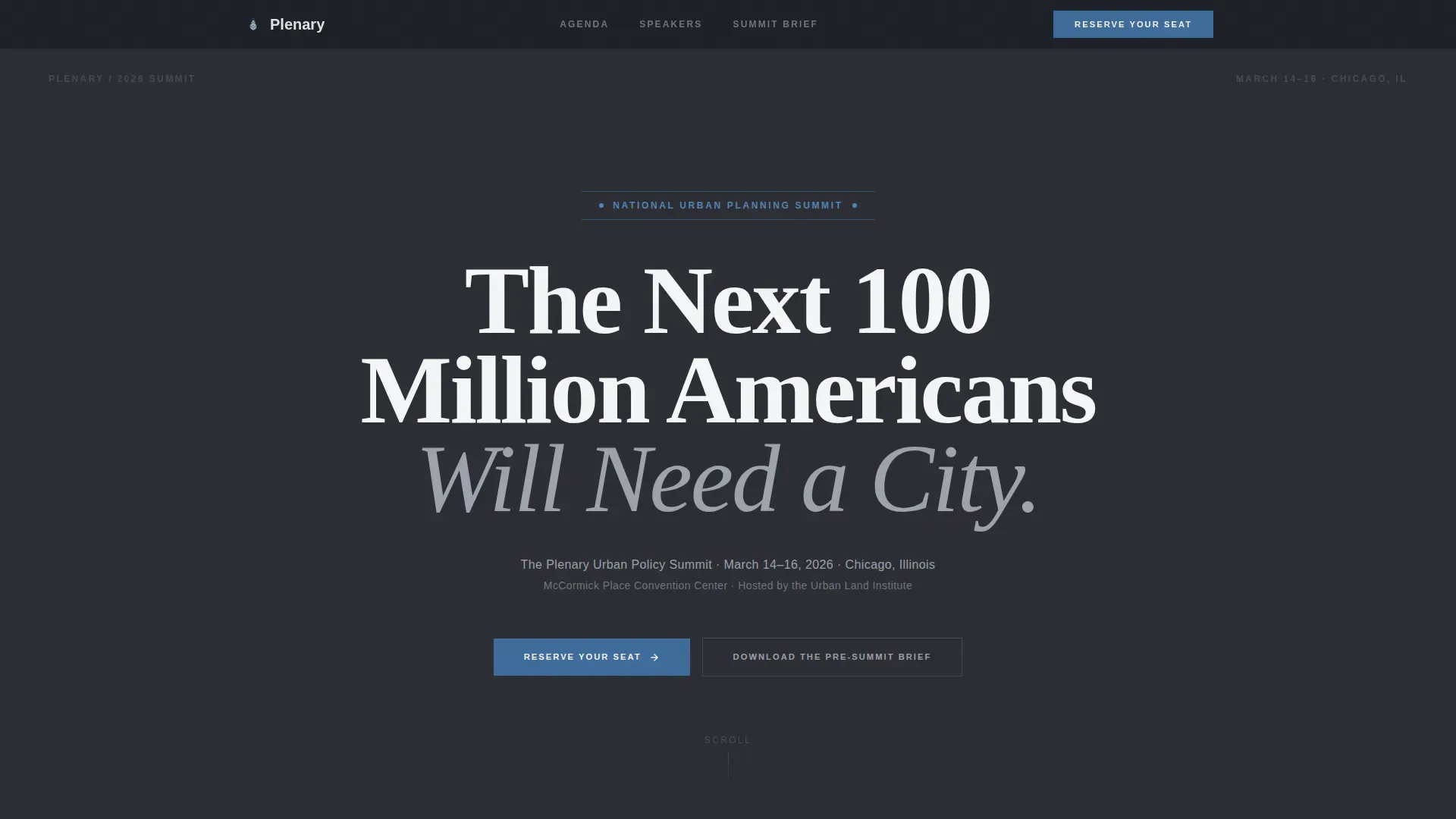 City Planning Summit Landing Page Template