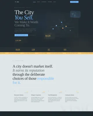 City Tourism Bureau Landing Page Template