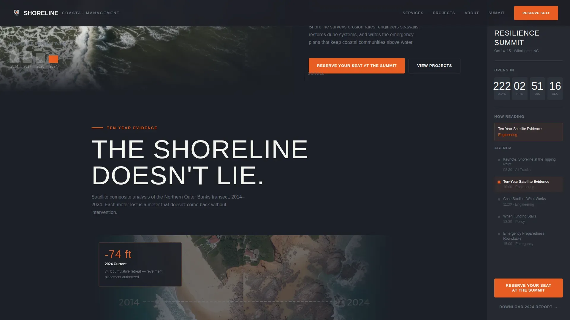 Coastal Resilience Summit Event Registration Landing Page