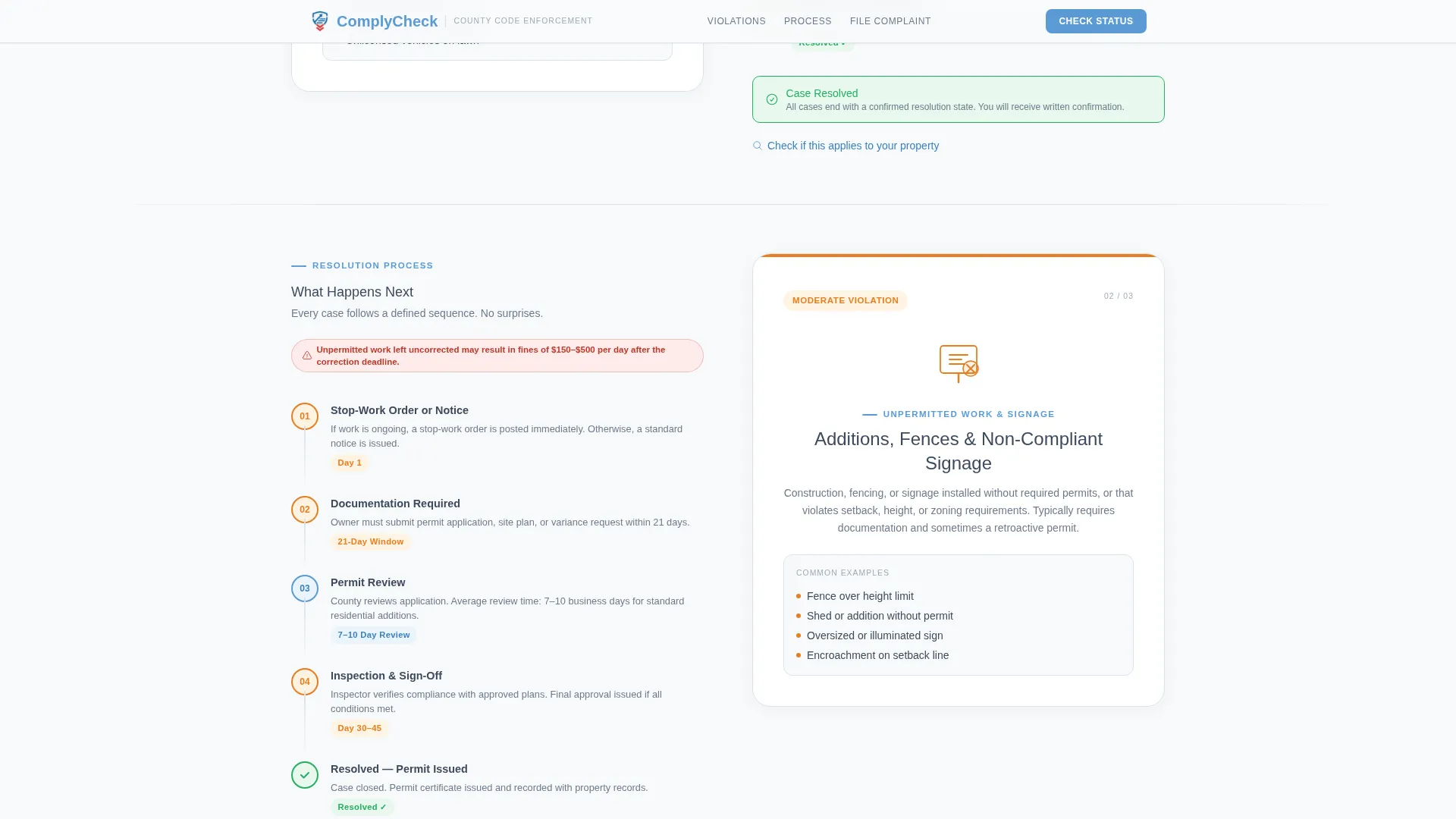Code Enforcement Government Professional Website Template
