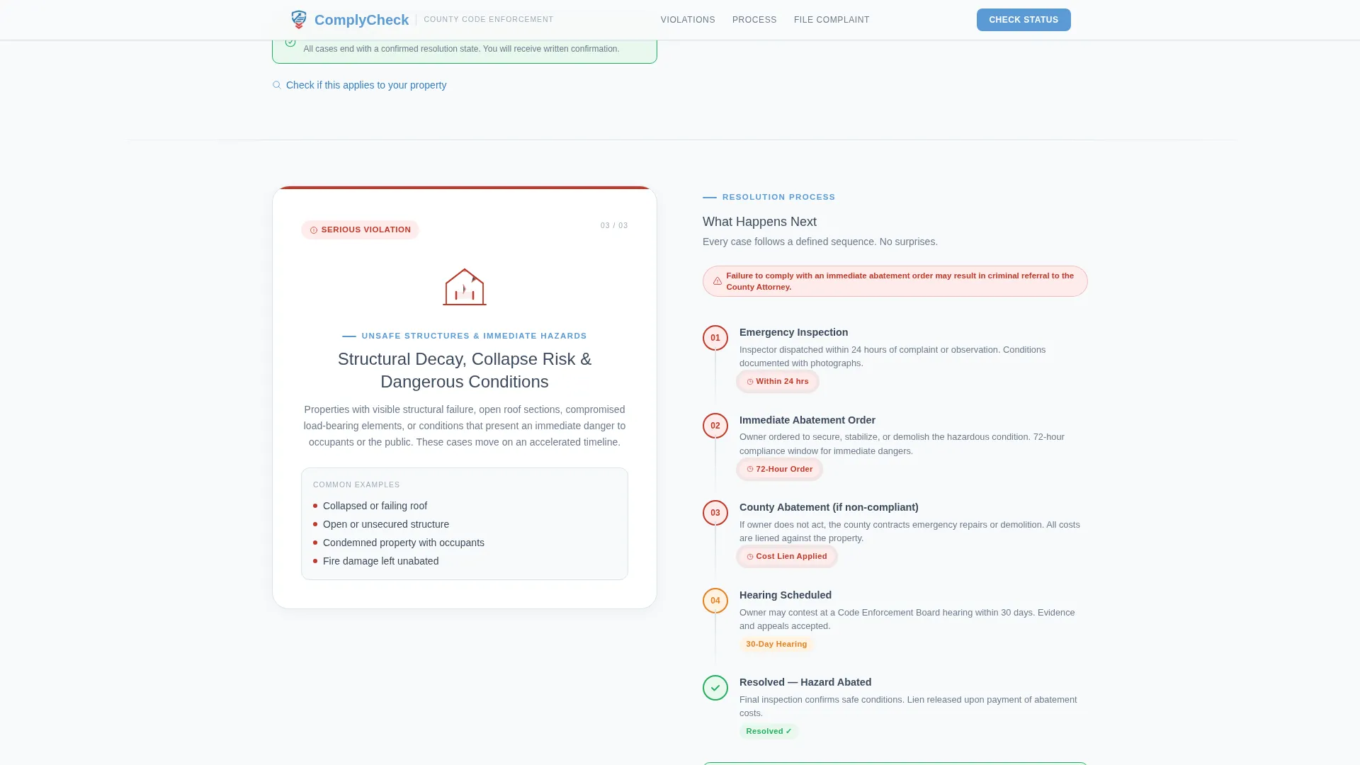 Code Enforcement Government Professional Website Template