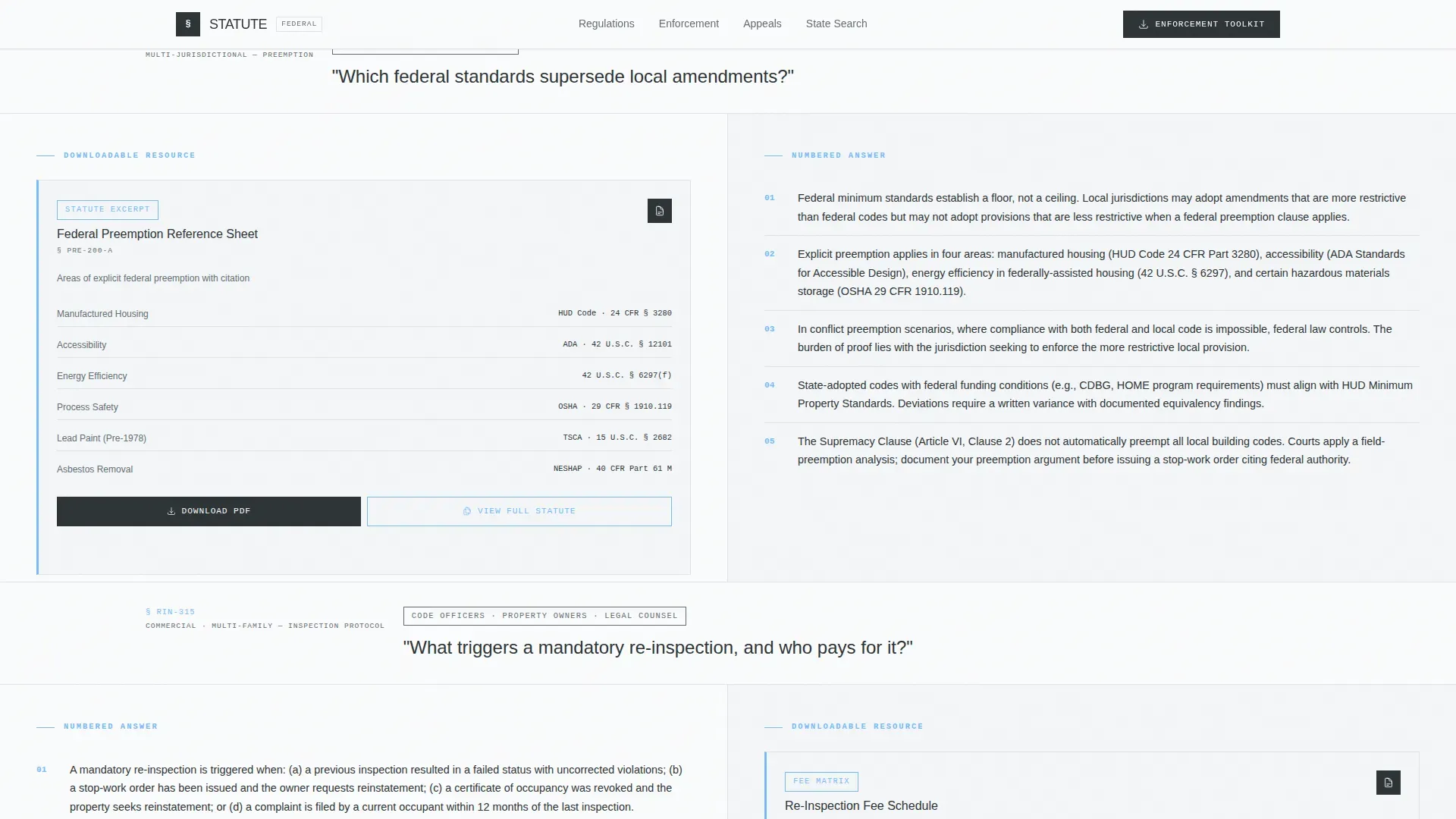 Federal Code Enforcement Agency Landing Page Template