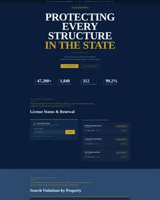 Code Enforcement State Department Landing Page Template