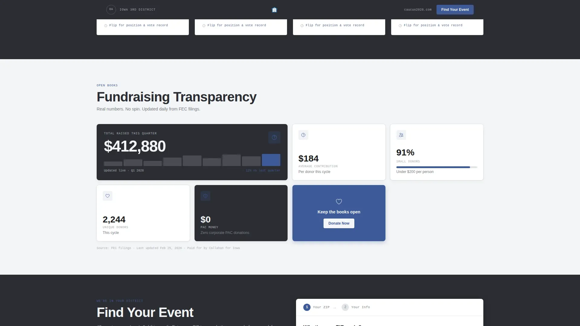 Congressional Campaign Landing Page Template
