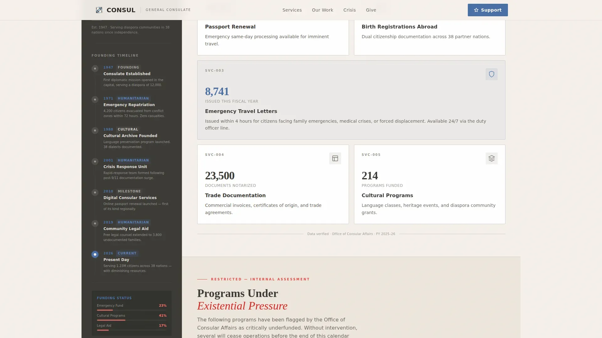 Advanced Embassy & Consulate Professional Website Template