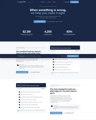 Consumer Protection Government Professional Website Template