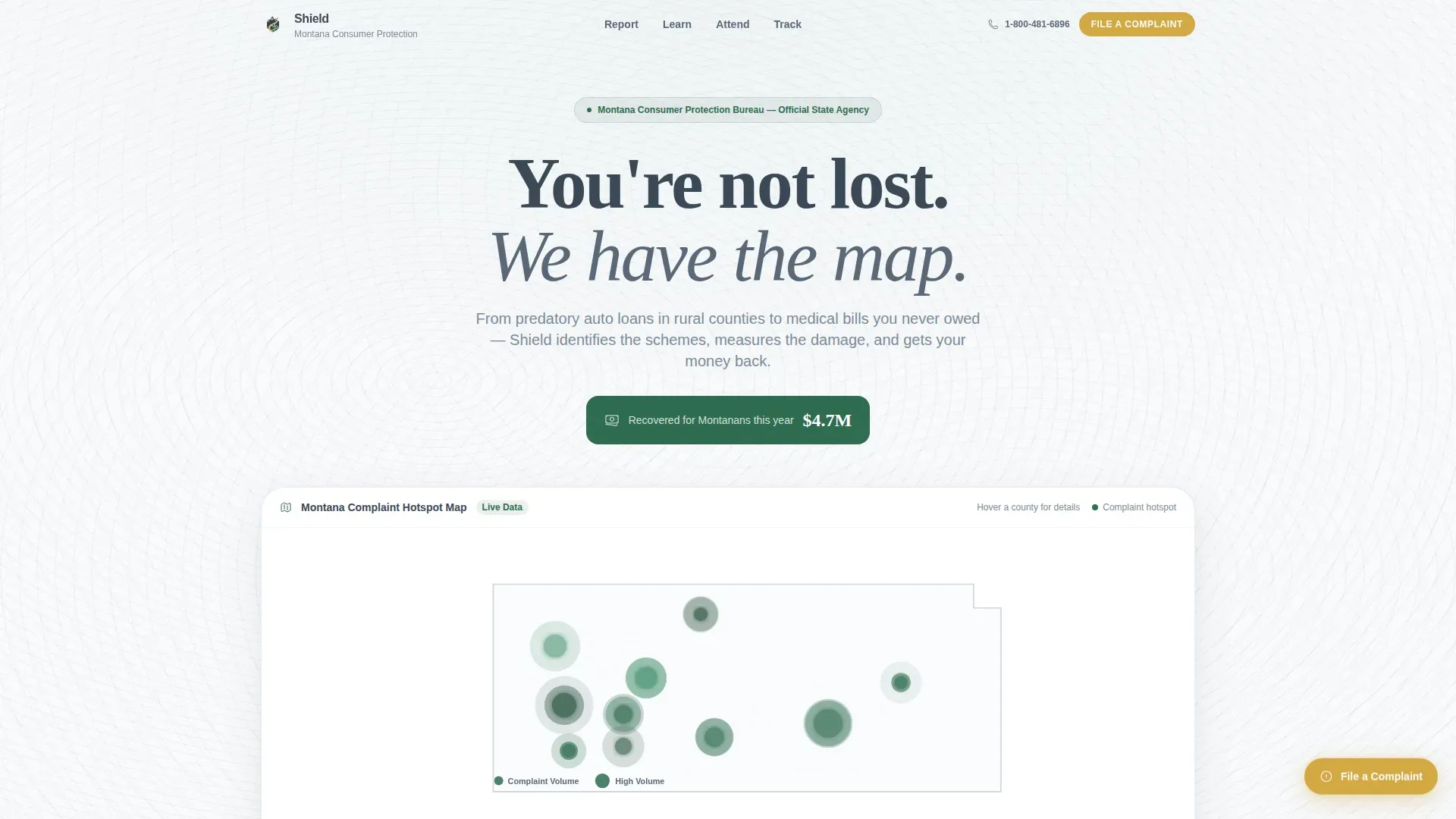Consumer Protection Government Landing Page Template