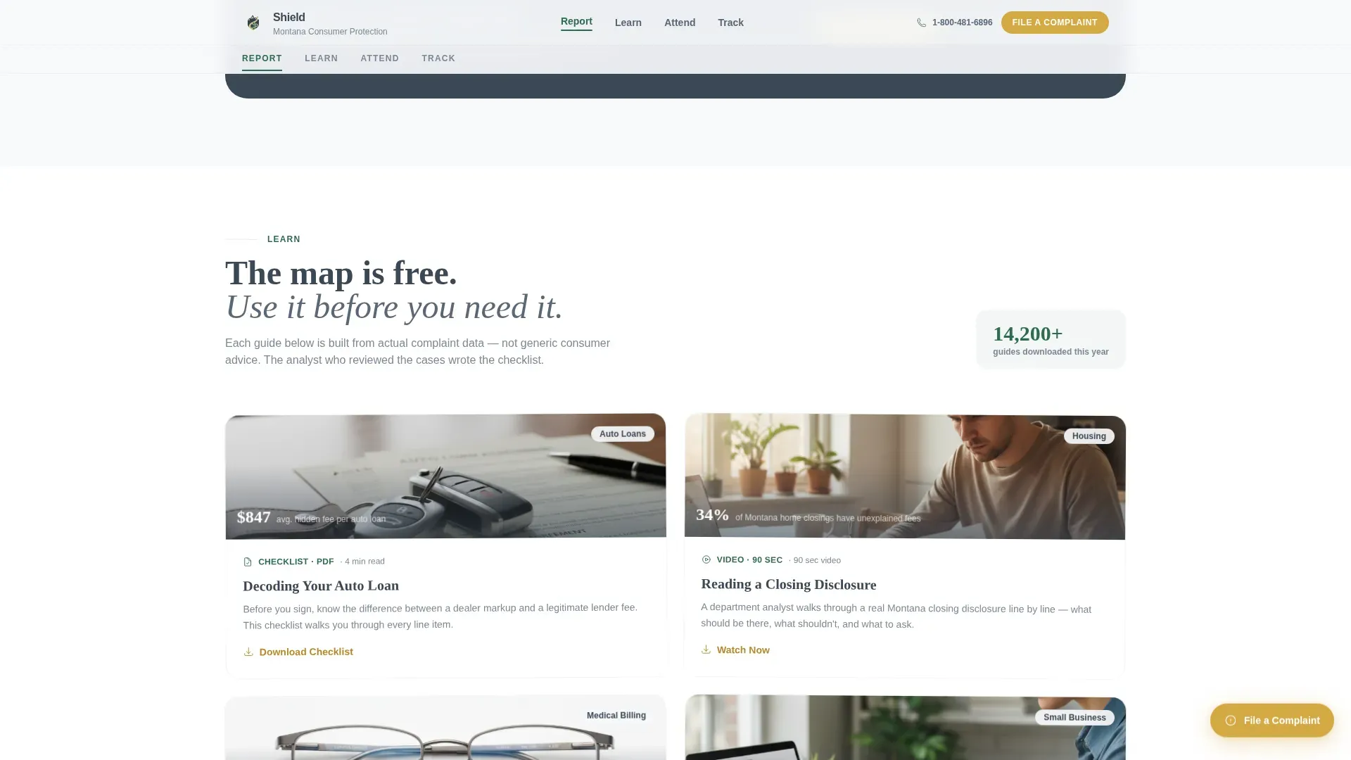 Consumer Protection Government Landing Page Template
