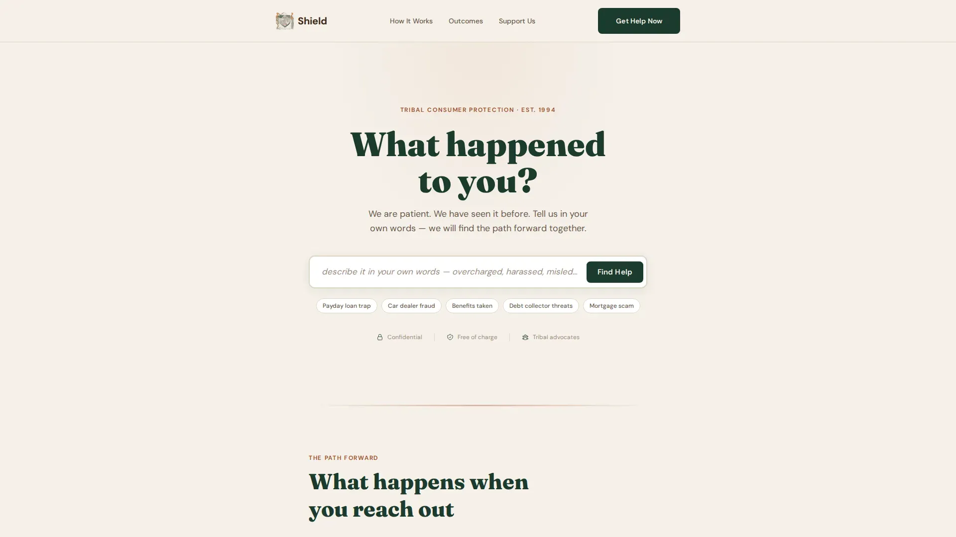 Tribal Consumer Protection Advocacy Landing Page