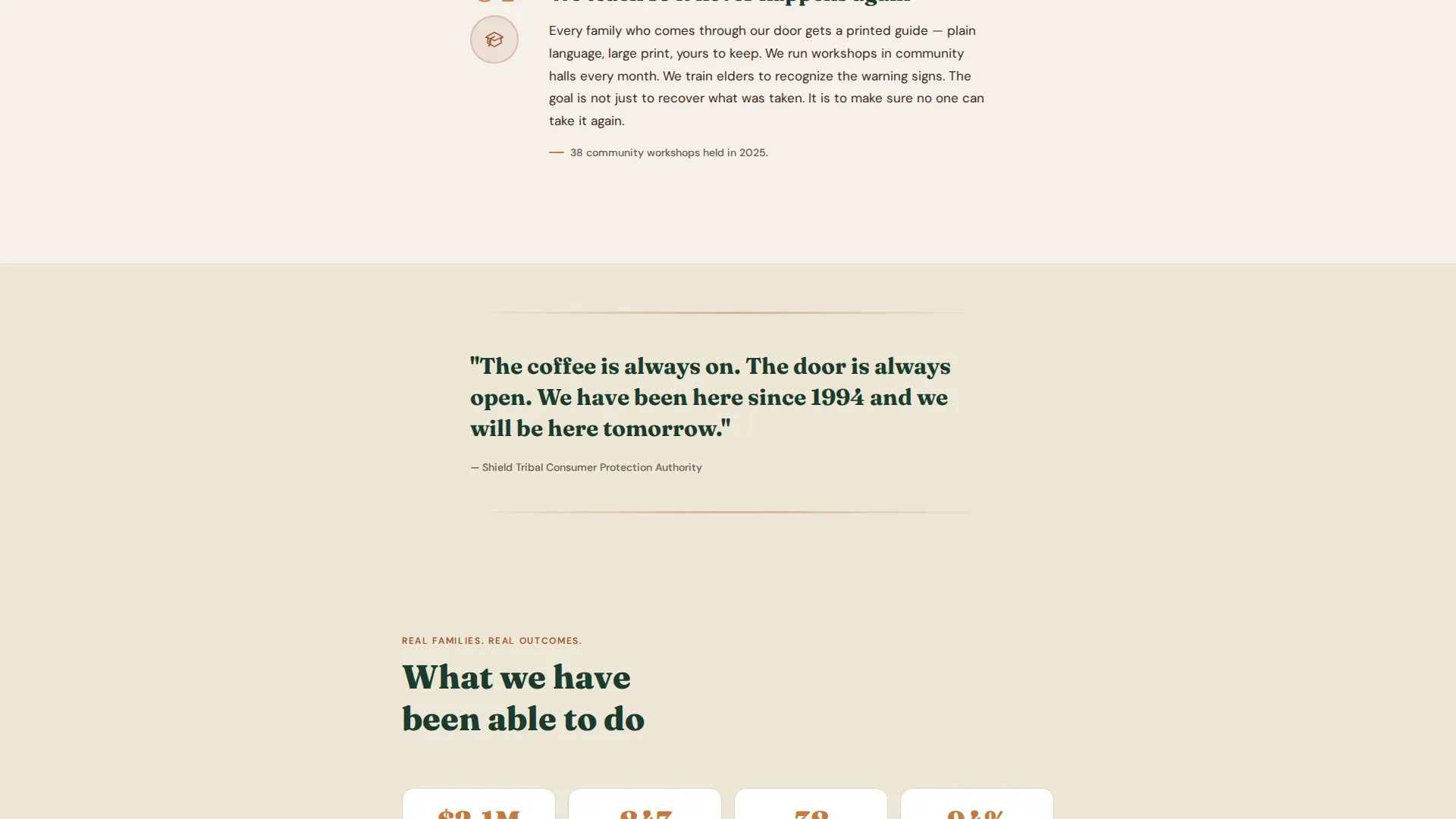 Tribal Consumer Protection Advocacy Landing Page