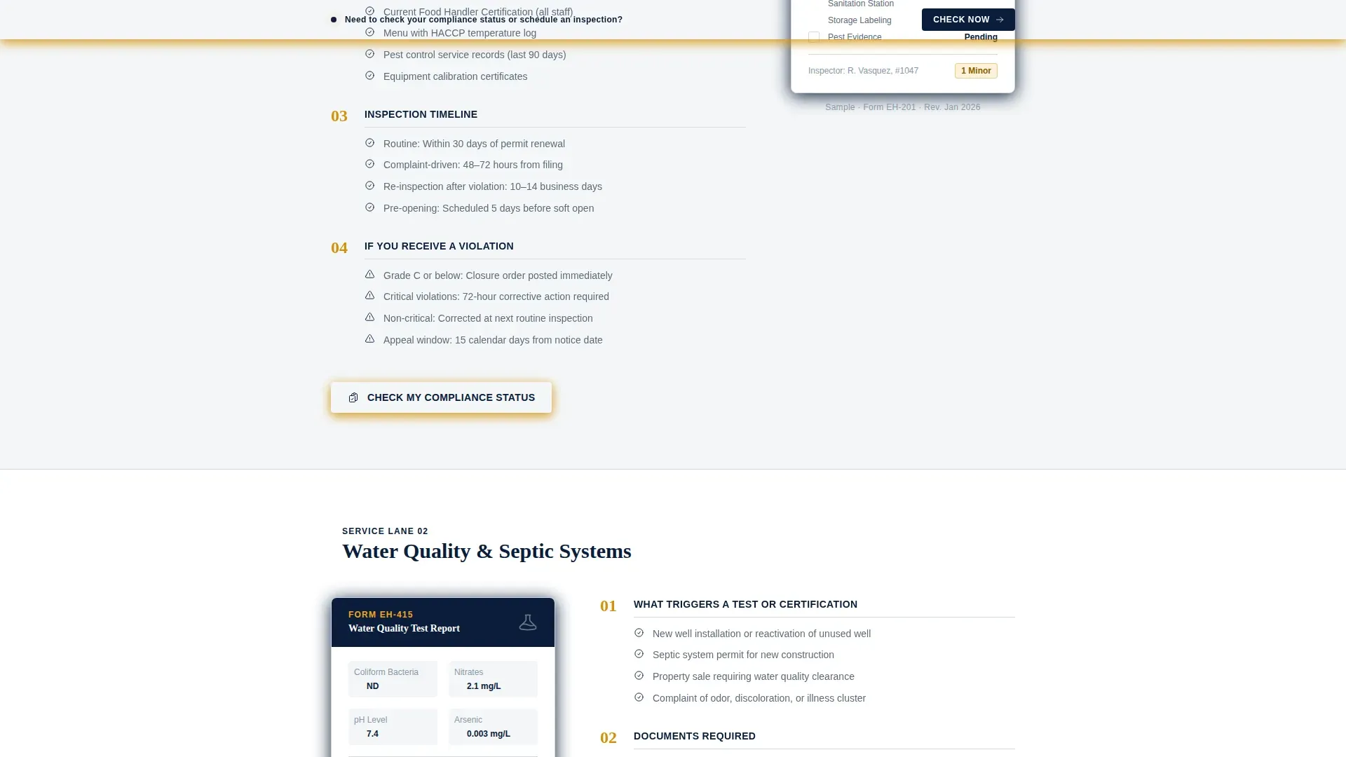 County Health Bureau Landing Page Template