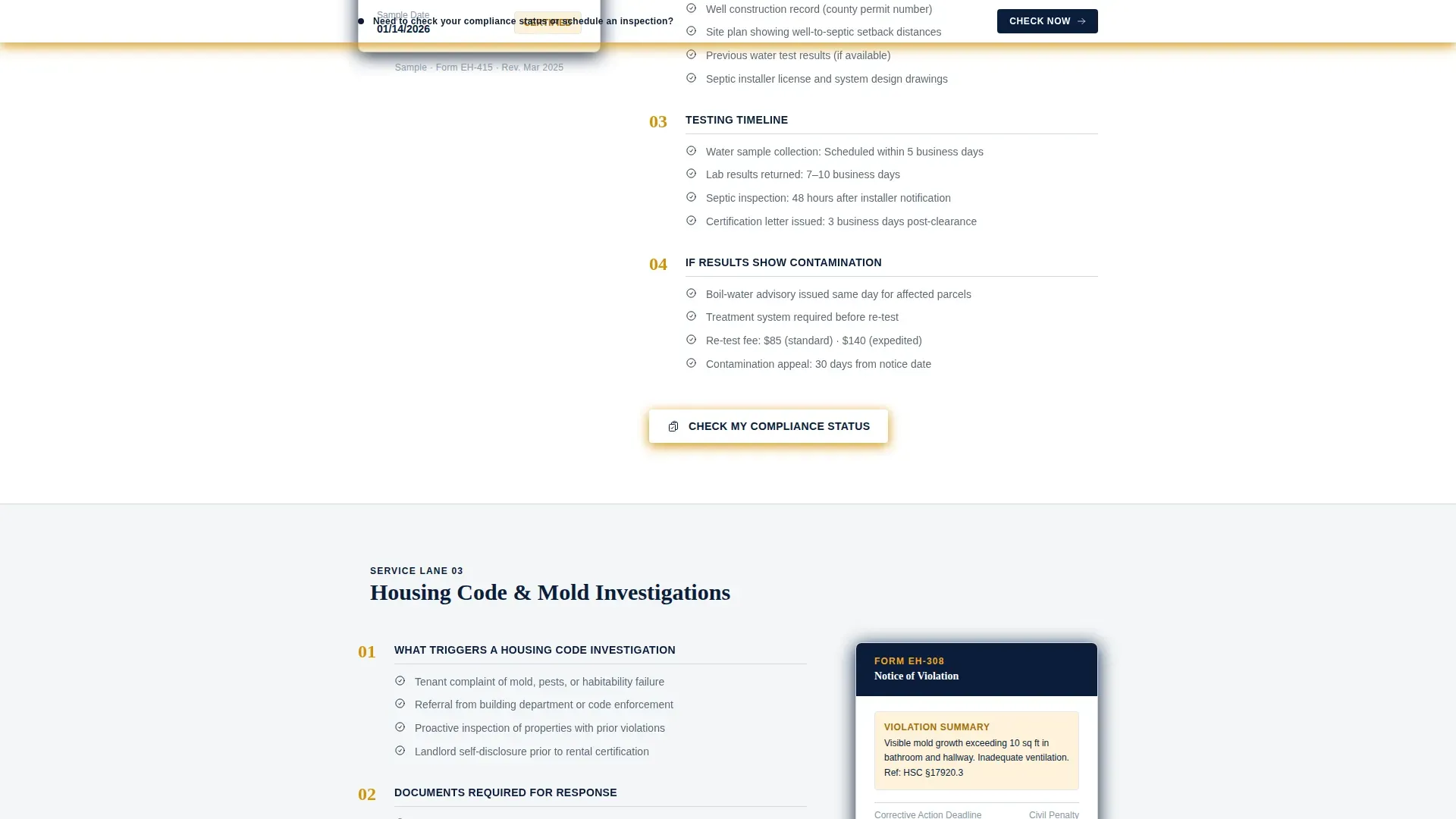 County Health Bureau Landing Page Template
