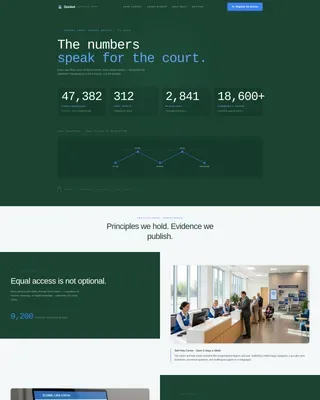Court System Landing Page Template for Government Portals