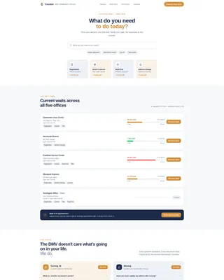 DMV Community Office Landing Page Template