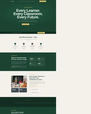 Education Department Landing Page Template