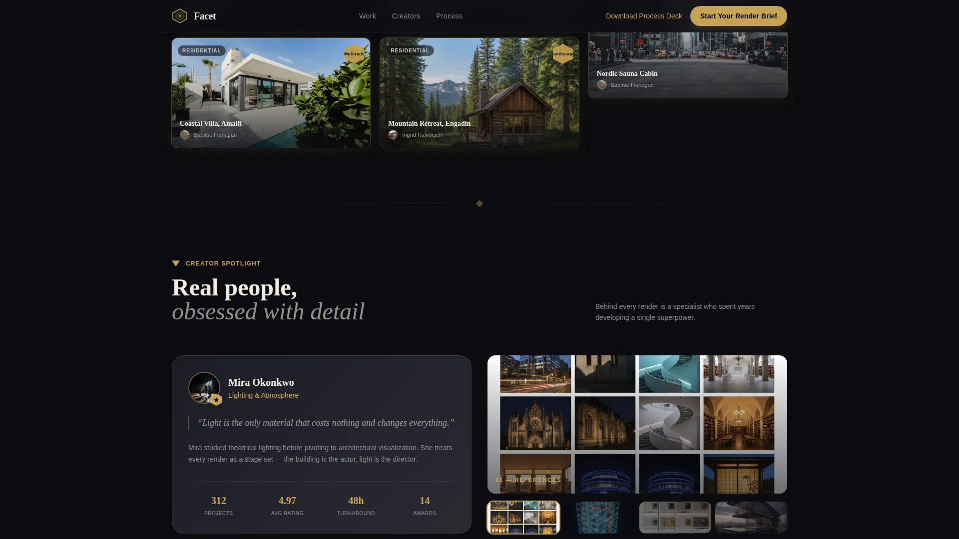 3D Visualization & Rendering Portfolio Website Template