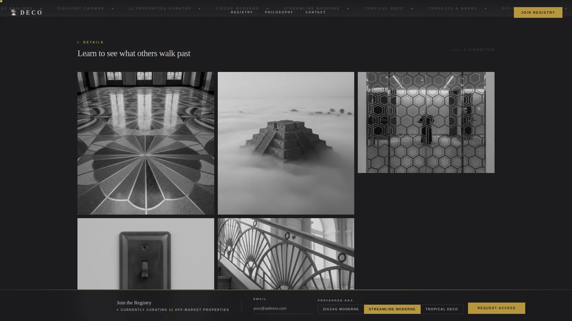 Art Deco Architecture Pre-Launch Website Template