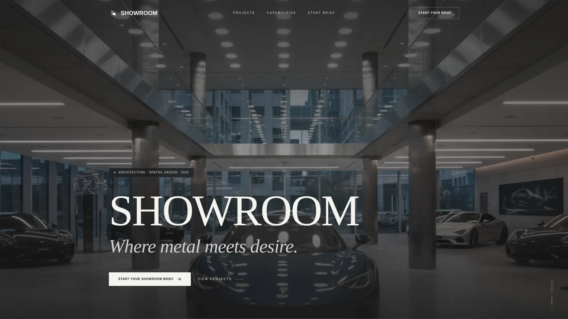Retail & Commercial Space Design Portfolio Website Template