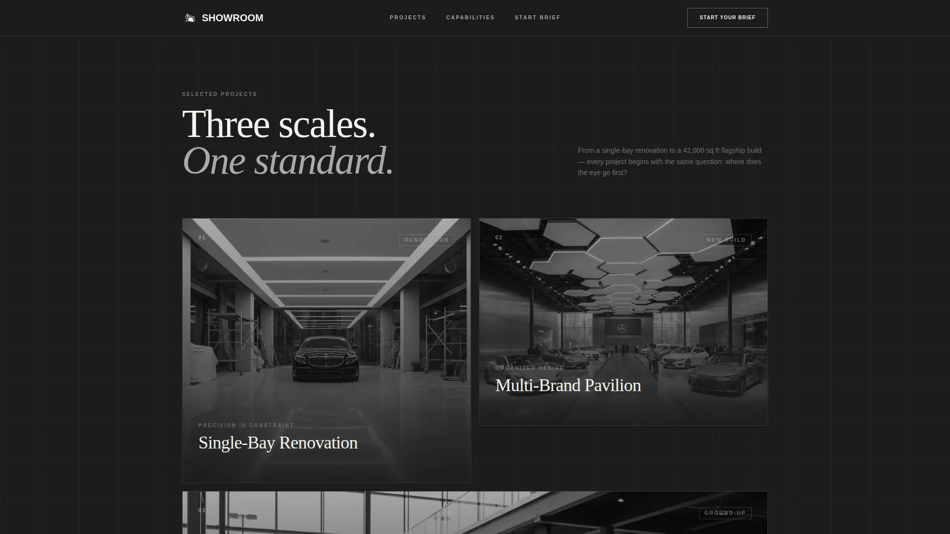 Retail & Commercial Space Design Portfolio Website Template