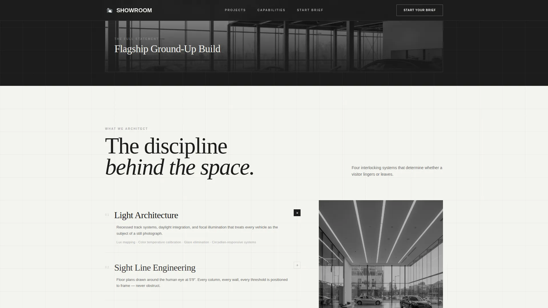 Retail & Commercial Space Design Portfolio Website Template