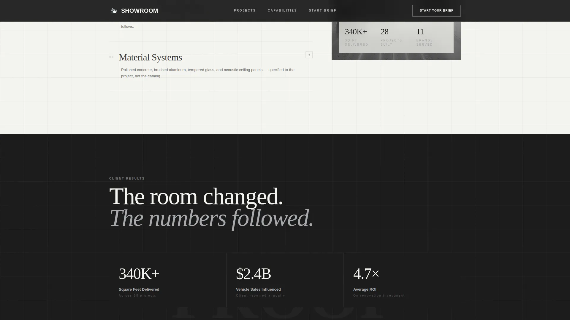 Retail & Commercial Space Design Portfolio Website Template