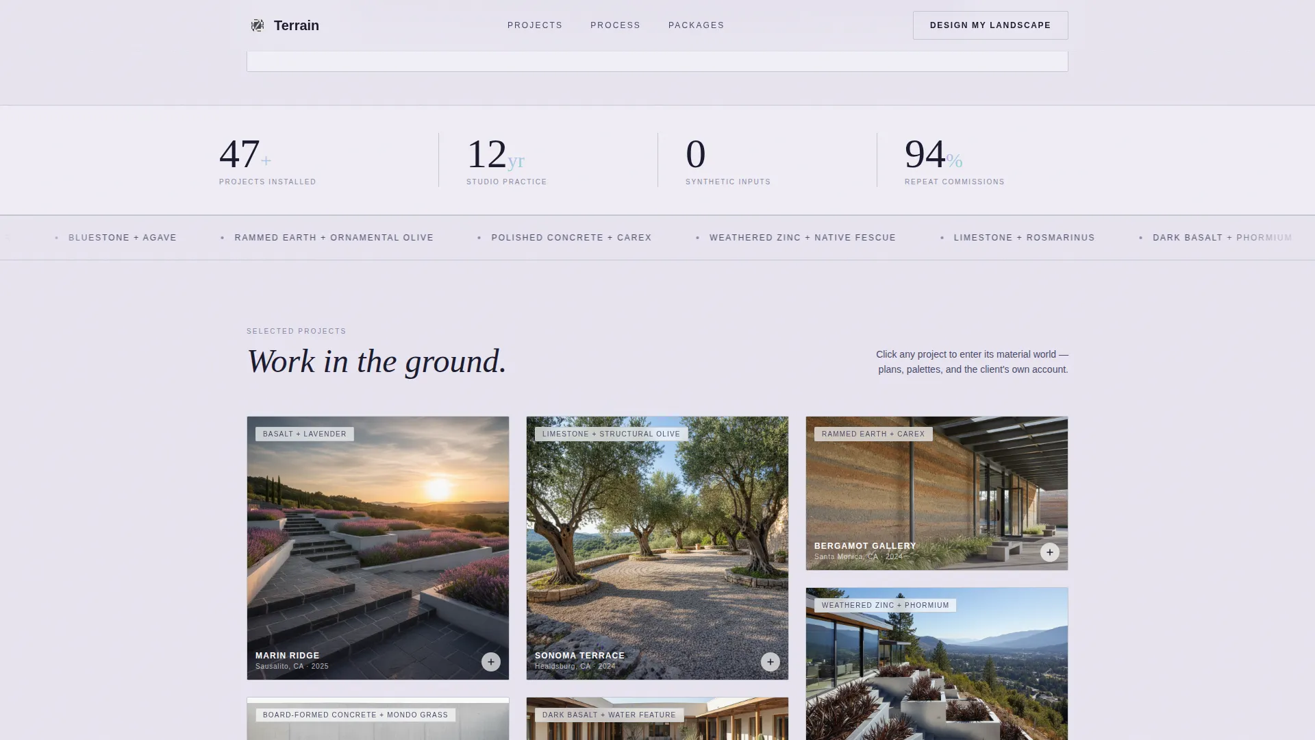 Bauhaus Architecture Pricing Website Template