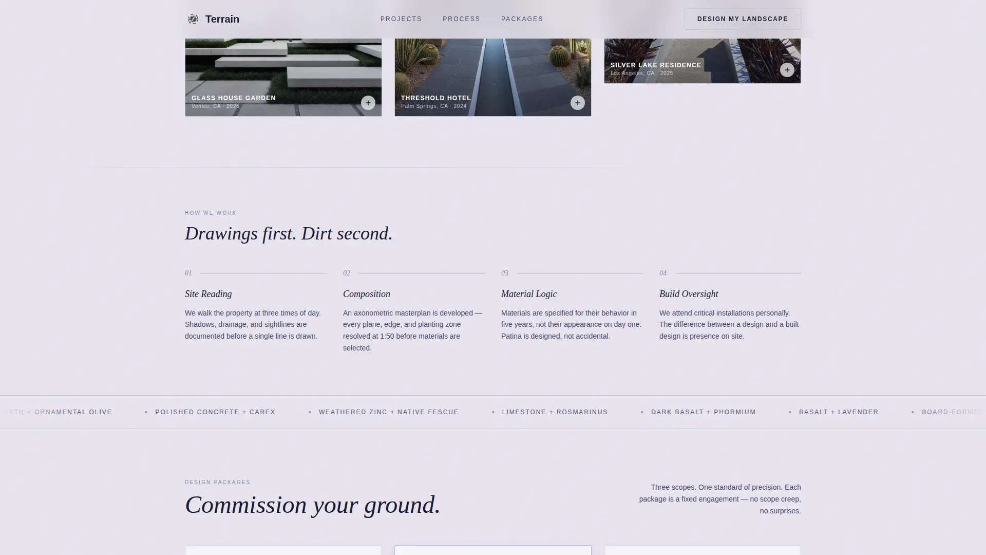 Bauhaus Architecture Pricing Website Template