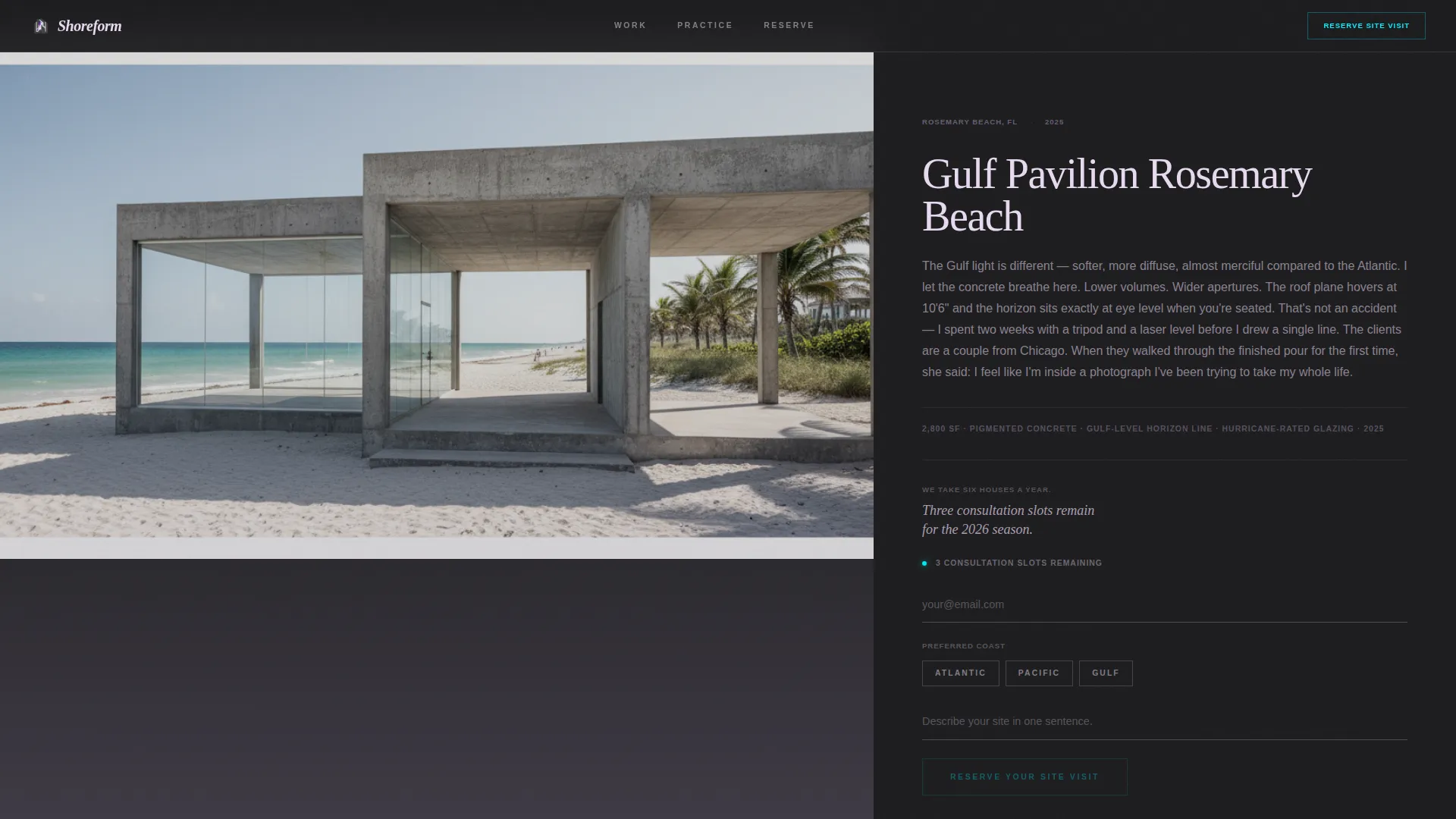 Residential Design Pre-Launch Website Template