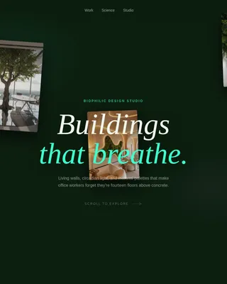 Sustainable & Green Architecture Portfolio Website Template