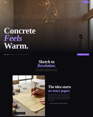 Brutalist Architecture Pricing Website Template